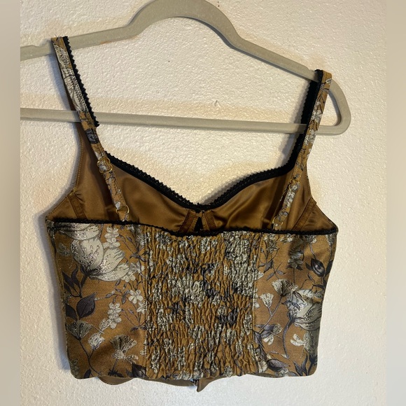 Rumored Renaissance Bustier Corset Metallic Garden Jacquard, Size S, NWT - Picture 4 of 5